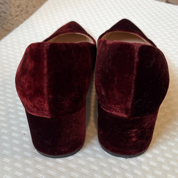 J. Crew Burgundy Velvet Heels - Picture 3 of 6